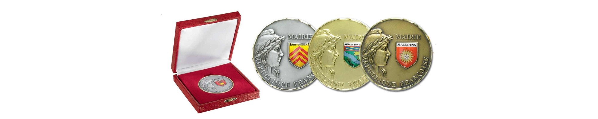 médaille de mairie  française, récompense en cadeau remis aux élus