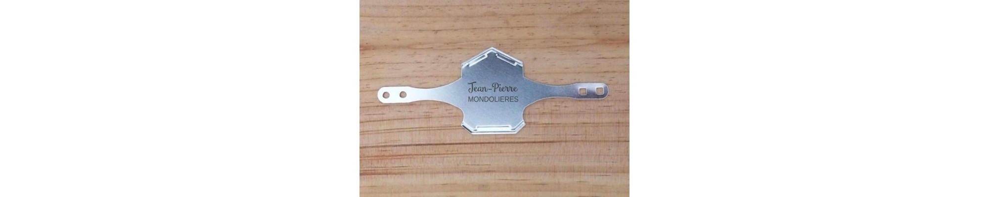 plaque identification de velo en metal souple personnalise nom, prénom